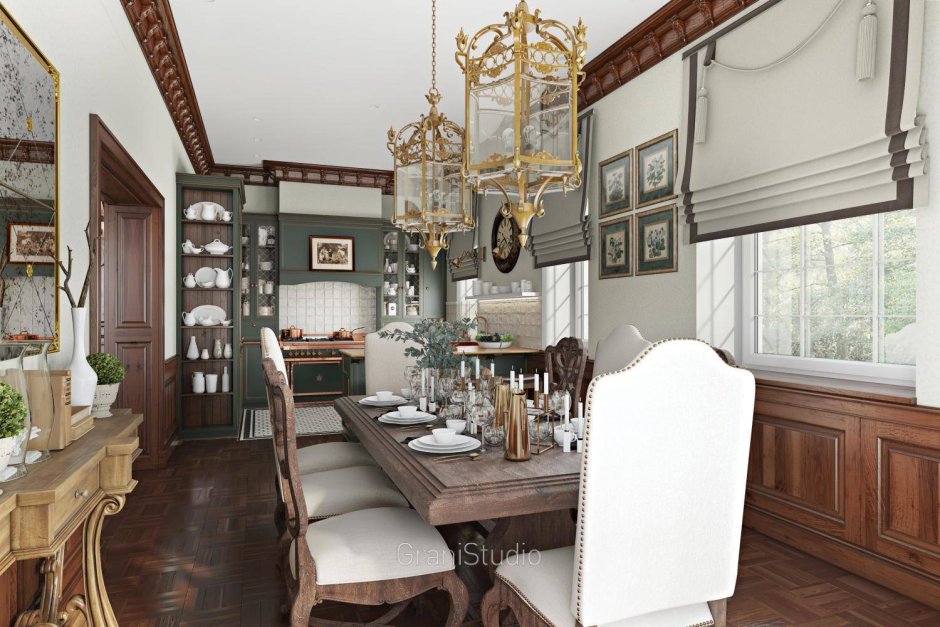 Интерьер в стиле русской дворянской усадьбы