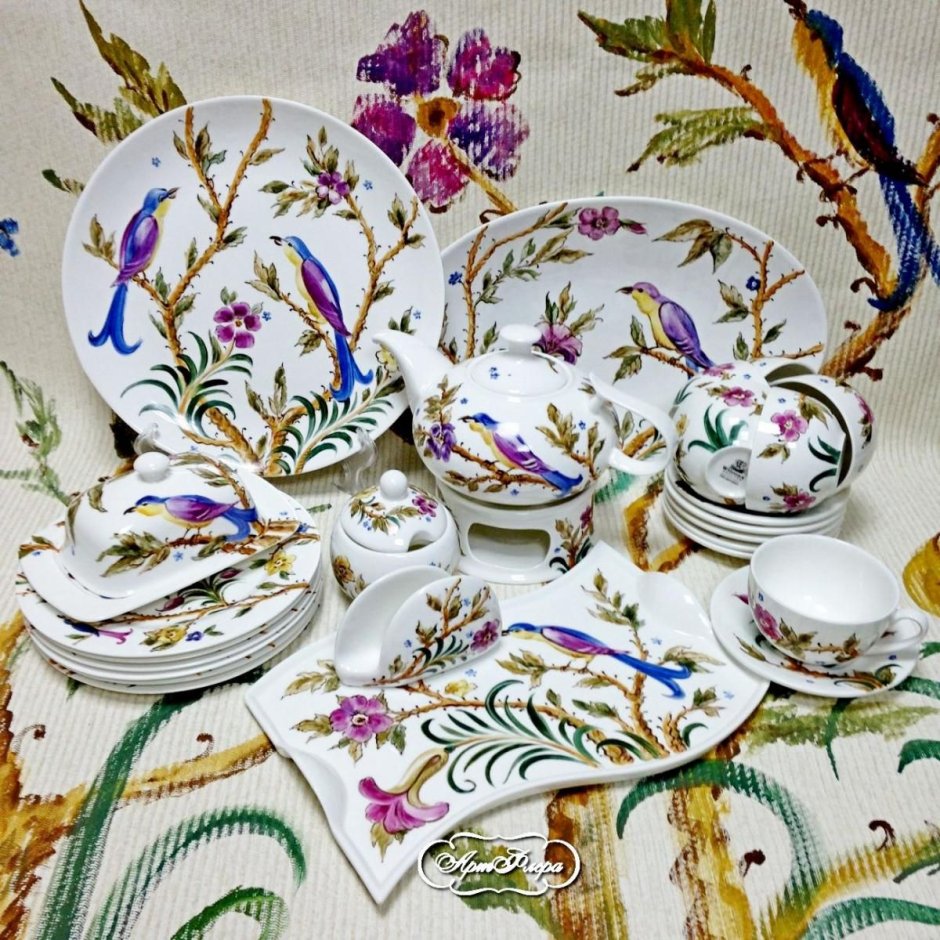 Чайный сервиз в.стиле Шинуазри