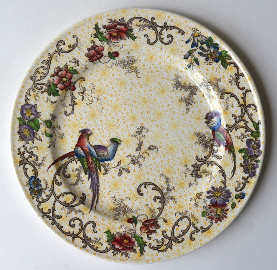 Старинные декоративные тарелки с фазанами Европа