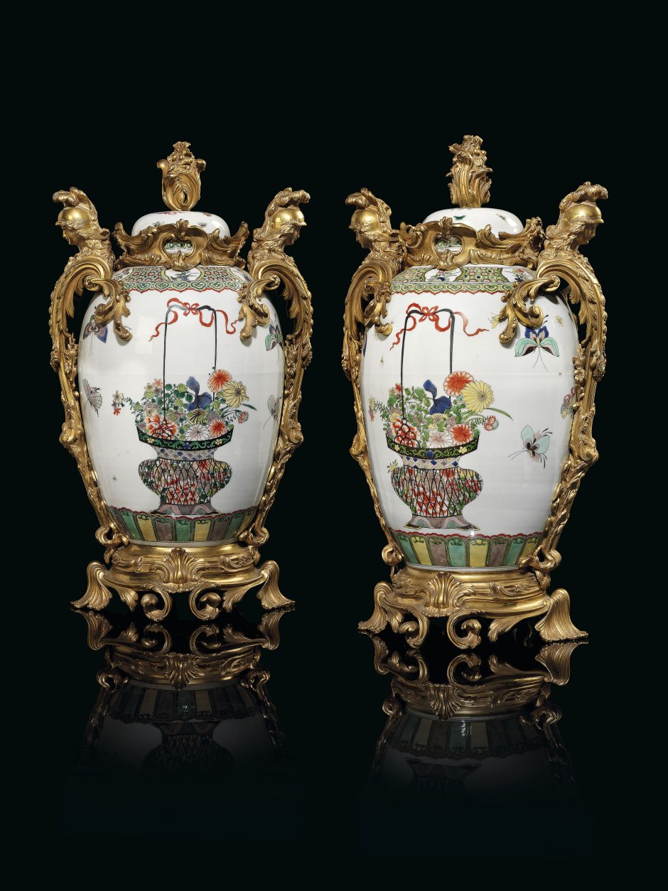 Ваза Франция Шинуазри фарфор 19 век