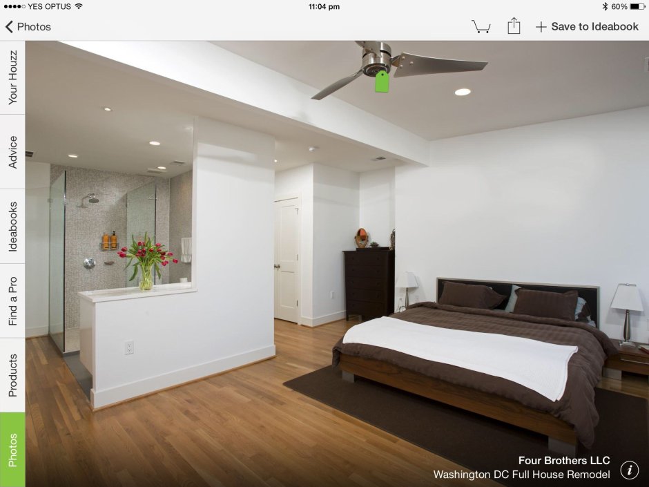 Душевая кабина в спальне