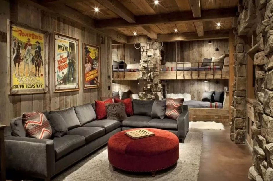 Гостиная в стиле вестерн