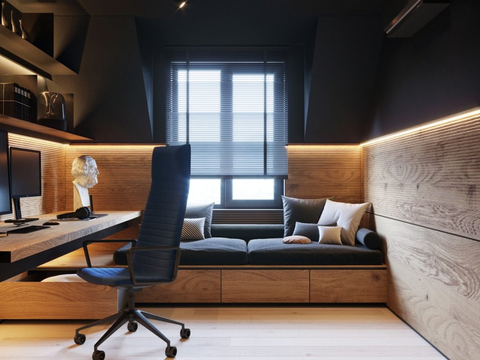 Спальня кабинет для мужчины