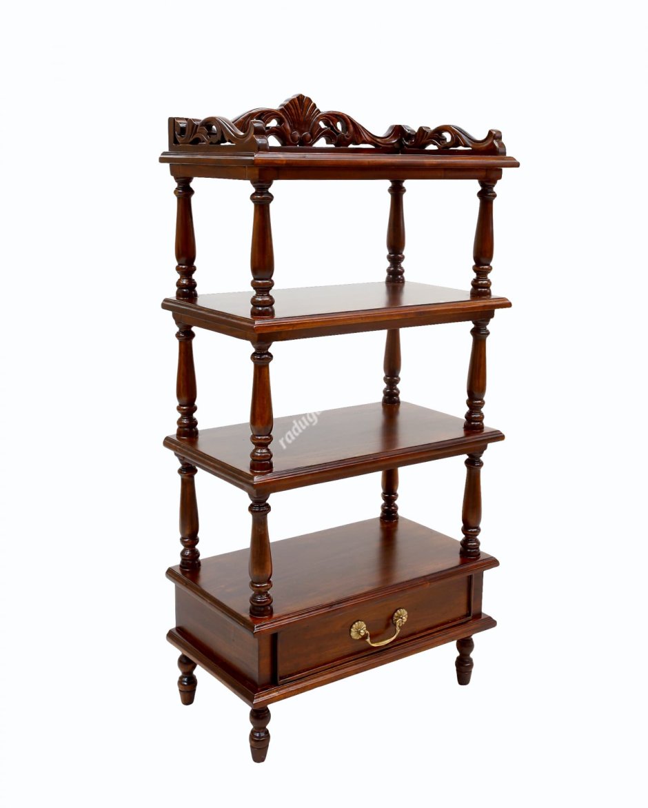 Этажерки деревянные для гостиной