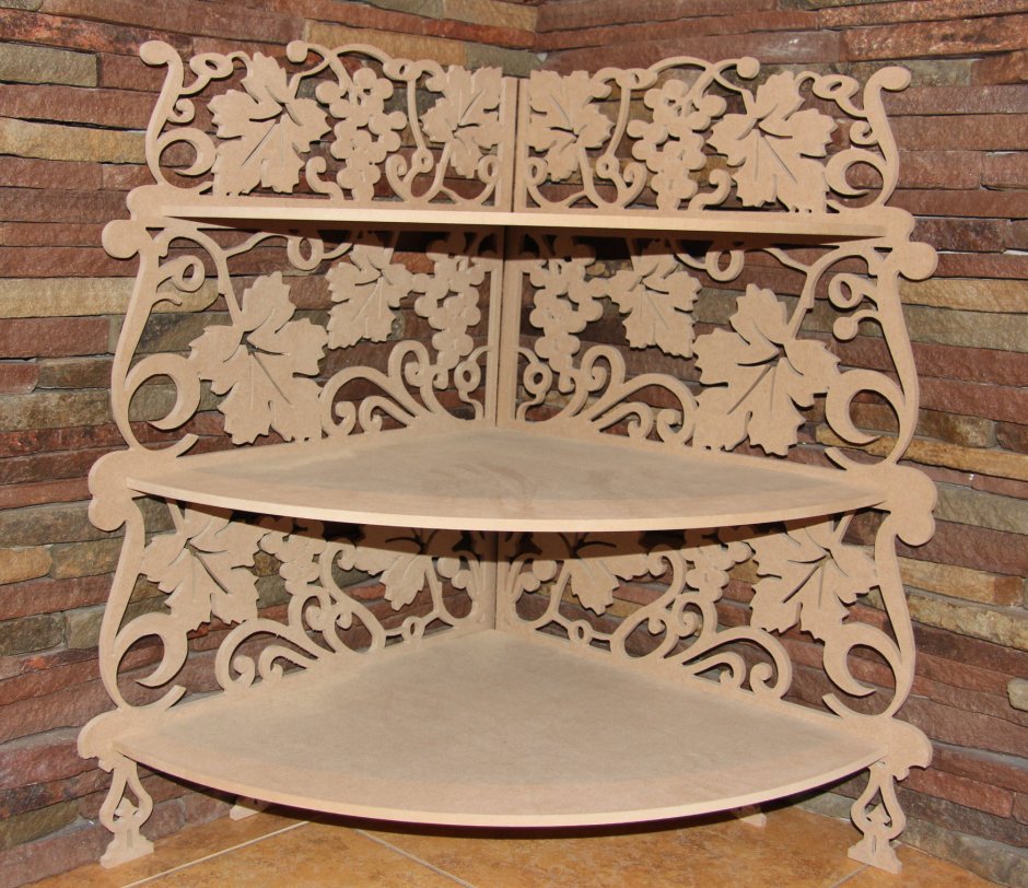 Выпиливание лобзиком угловая полка