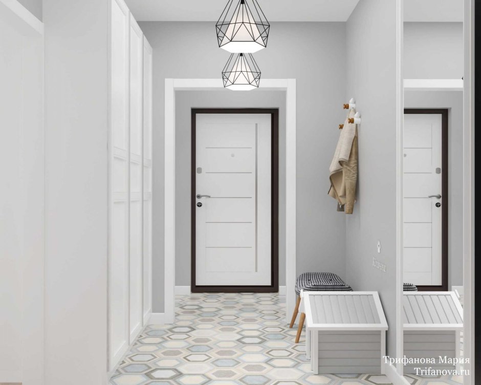 Белая входная дверь