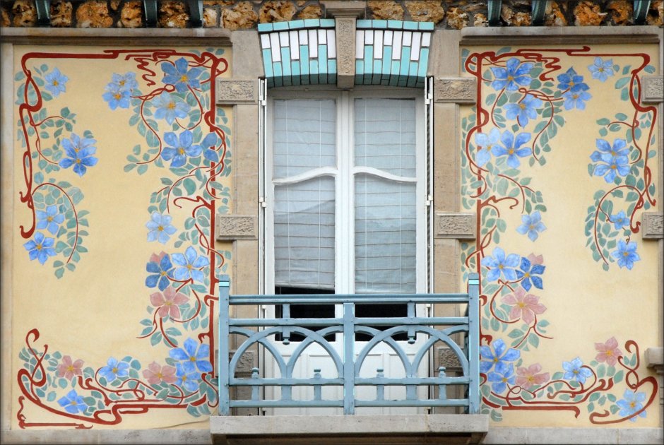 Модерн арт нуво роспись стен