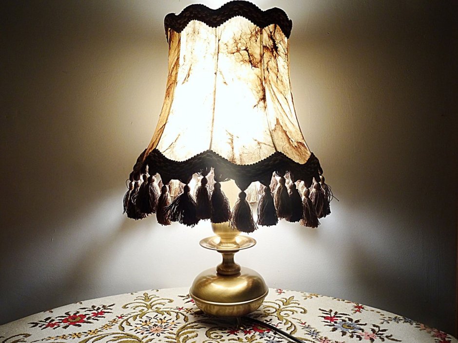 Антикварная настольная лампа