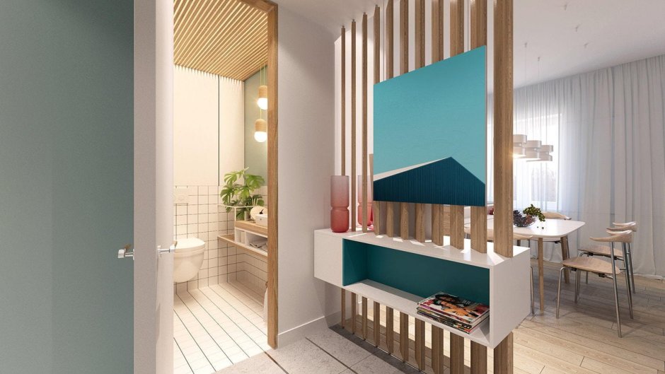 Сканди реечная перегородка