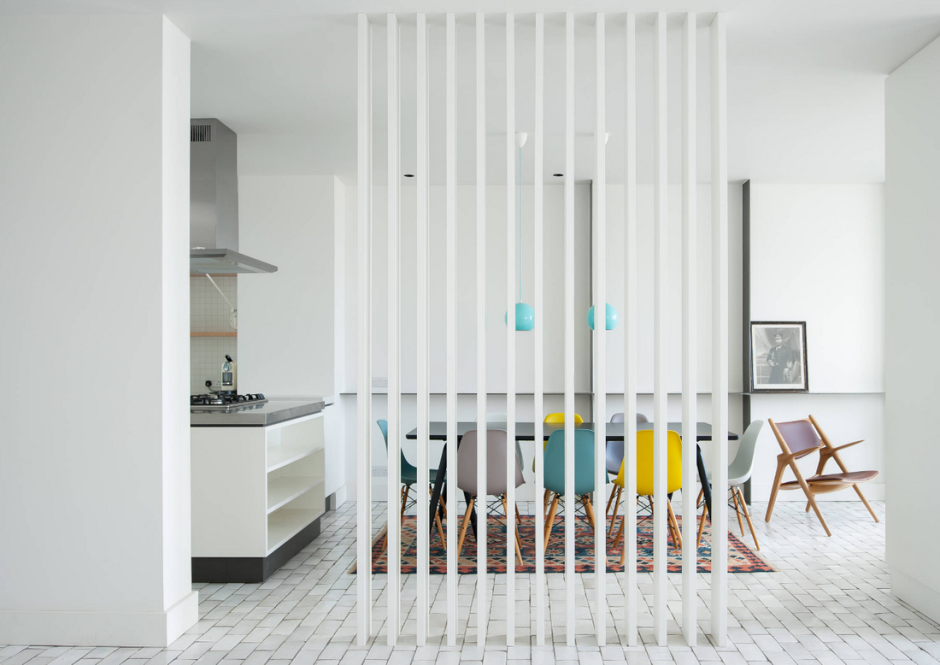 Перегородка из реек для зонирования