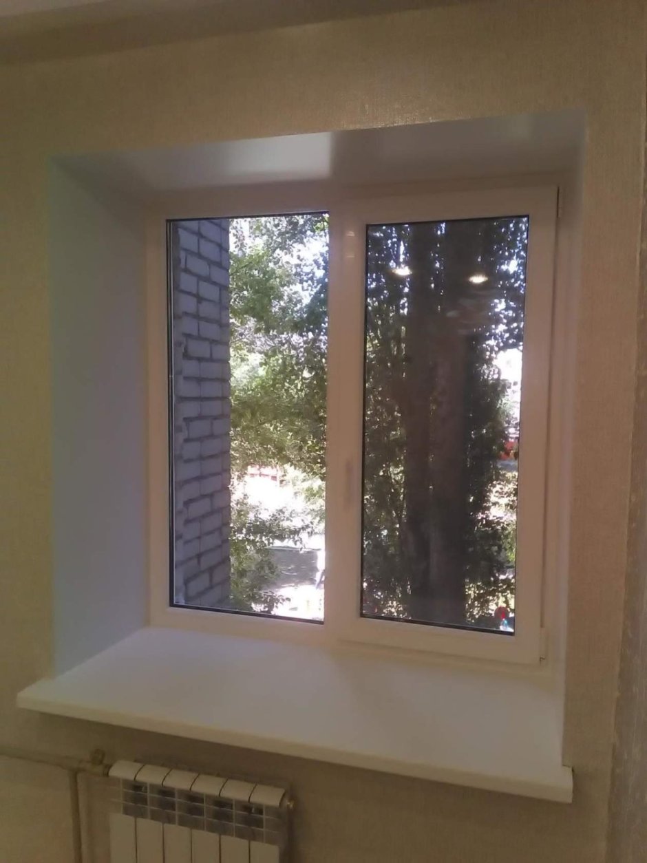 Зеркальные откосы на окнах