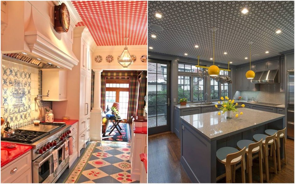 Покрытие на потолок кухни