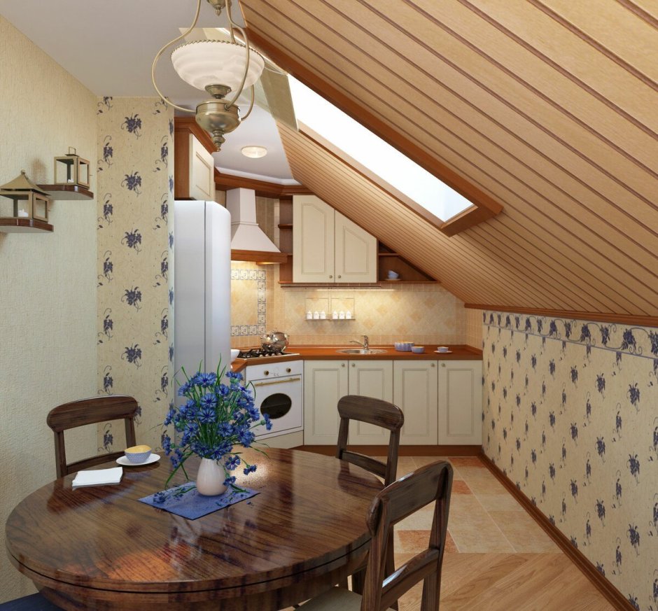 Отделка мансарды на даче