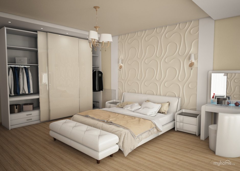 Шкаф светлый в спальню