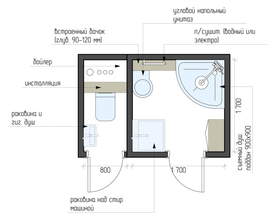П44т планировка санузла