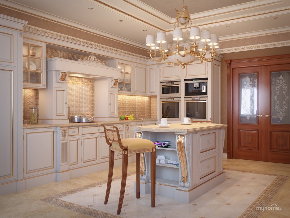 Кухня в средиземноморском стиле Ампир