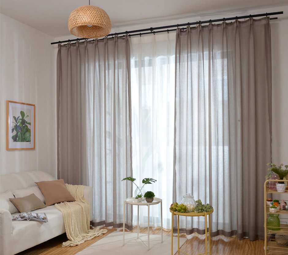 Тюль для гостиной в современном стиле