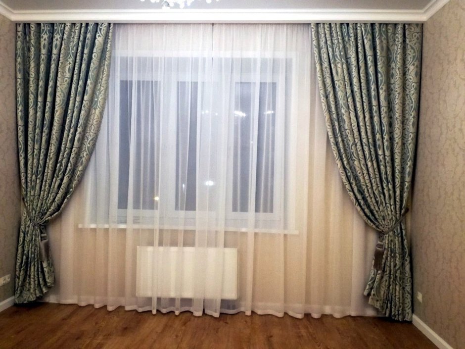 Шторы с тюлью в гостиную