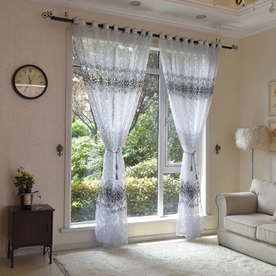 Тюль на панорамное окно