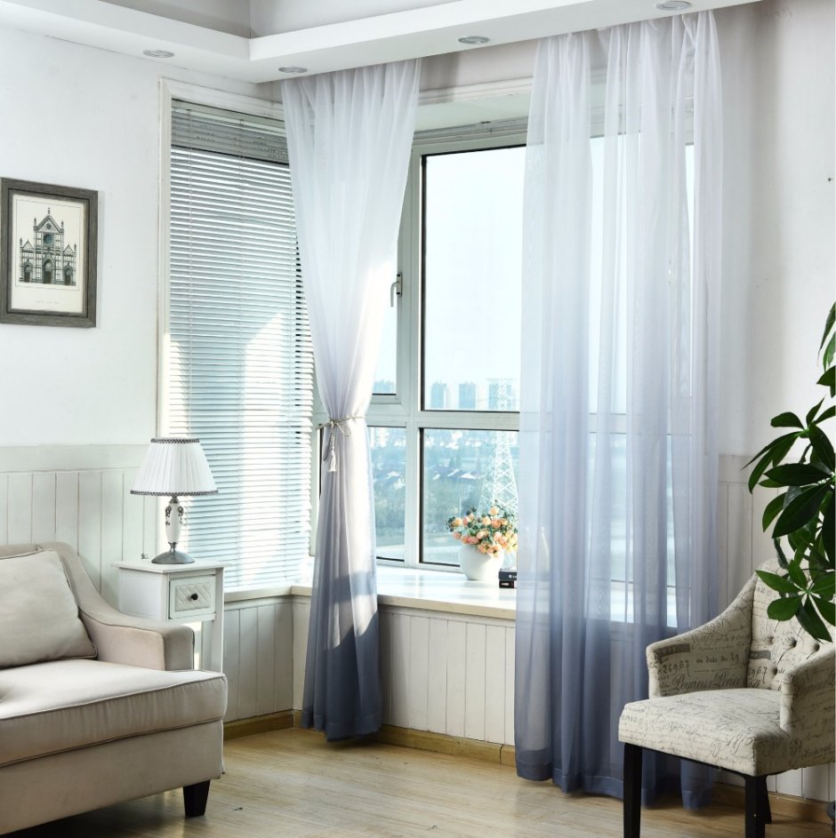 Тюль на панорамное окно