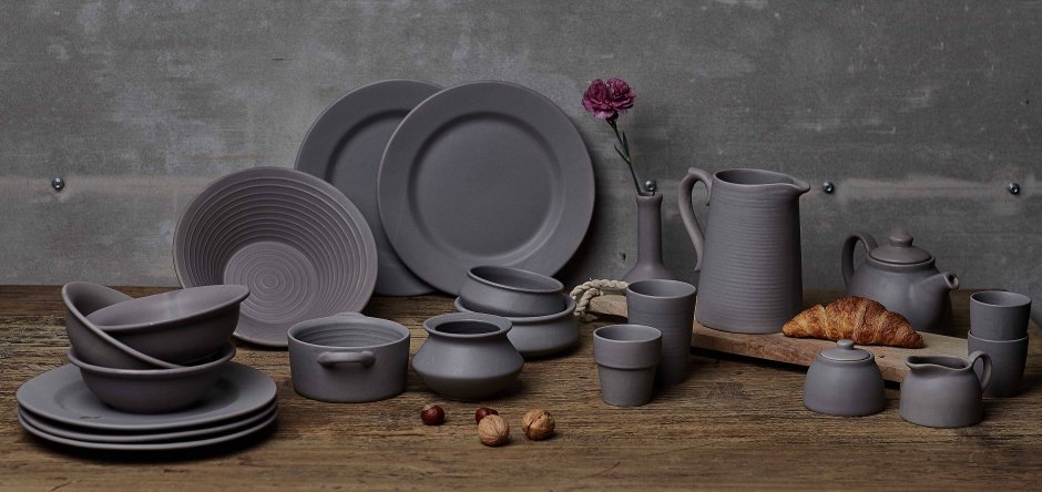 Серая посуда
