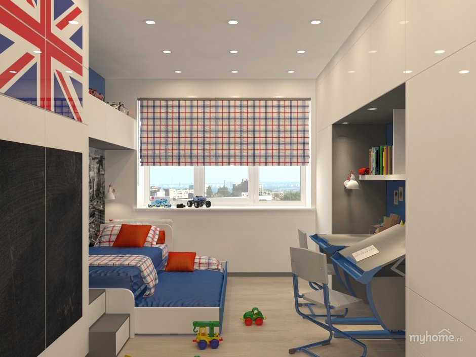 Интерьер комнаты для 2х мальчиков