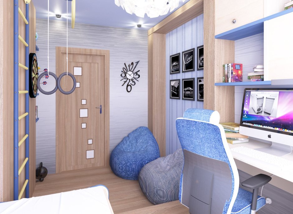 Стильная детская комната для двоих детей