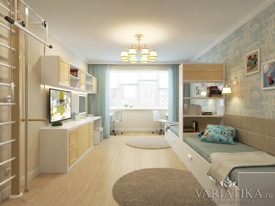 Боксерская груша в детской комнате интерьер