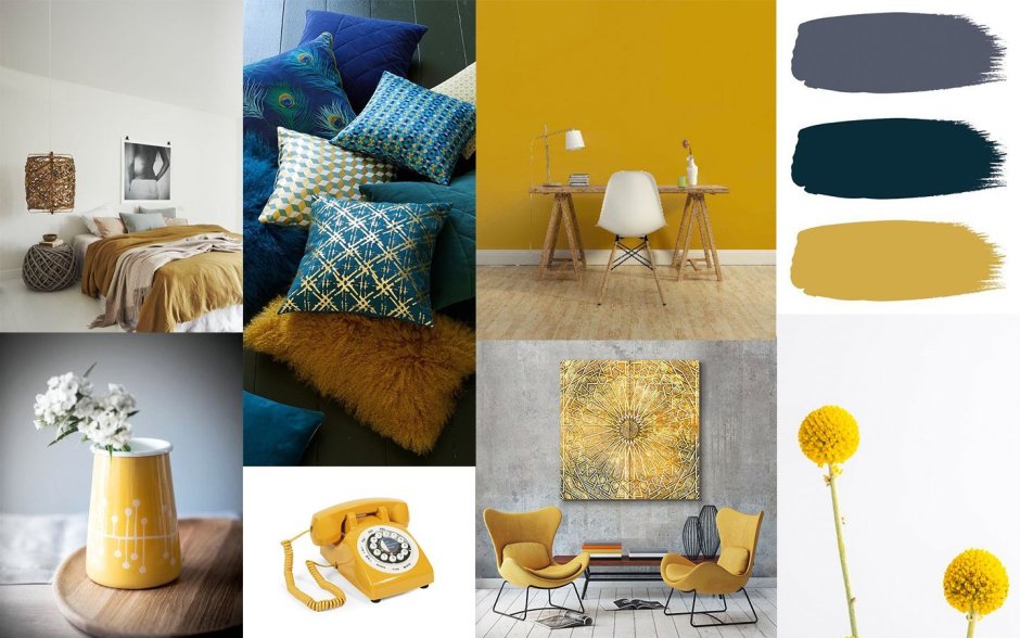 Колор блокинг в интерьере