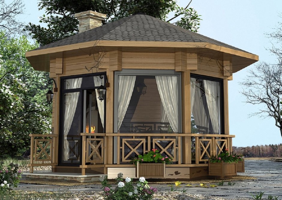 Терем беседки застекленные