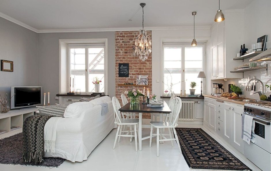 Кухня-гостиная Сканди 20 кв.м.