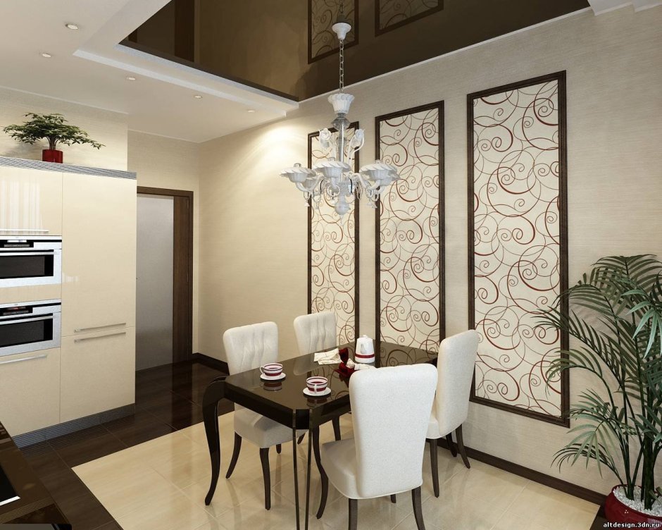 Обеденная зона с телевизором