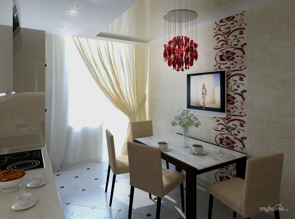 Декор стены в обеденной зоне