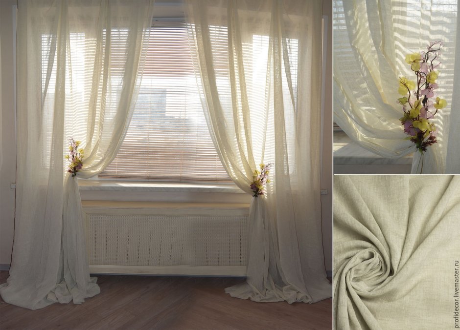 Шторы из льна в интерьере