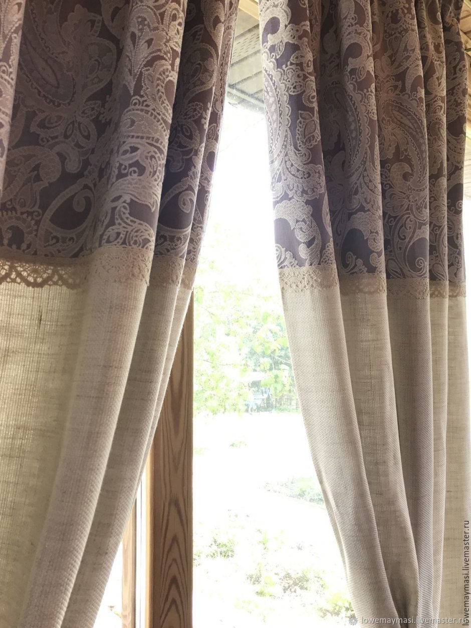 Льняные шторы на кухню