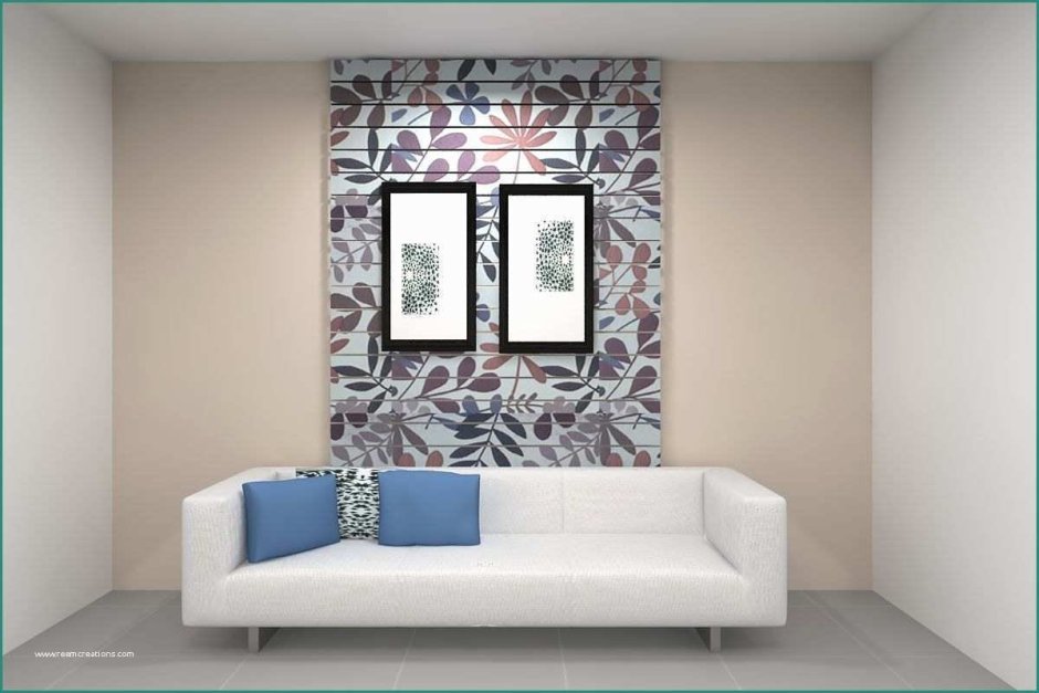 Вставки из обоев в интерьере