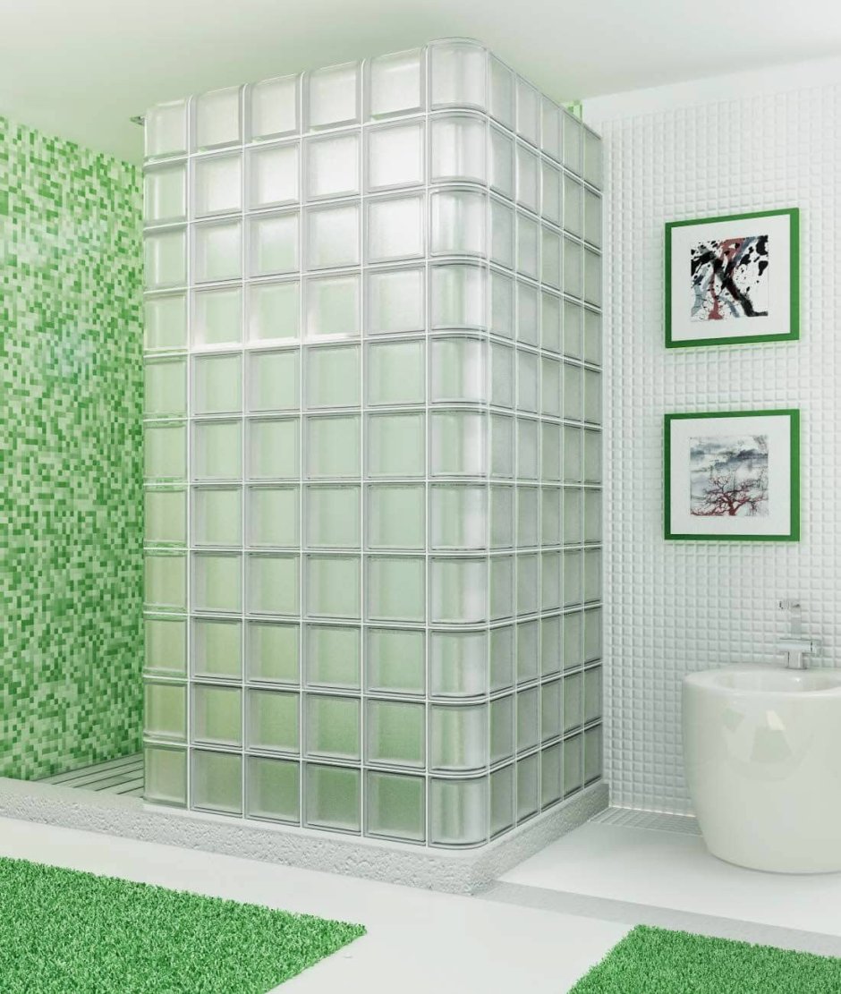 Стеклянные кубики для перегородок