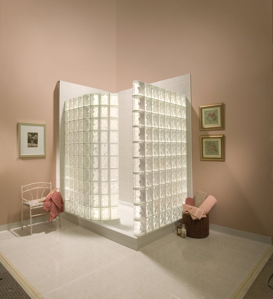 Стеклянные блоки в интерьере