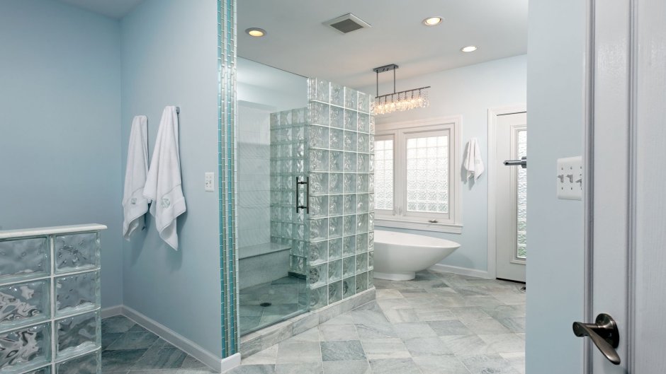 Стеклянная плитка для перегородок