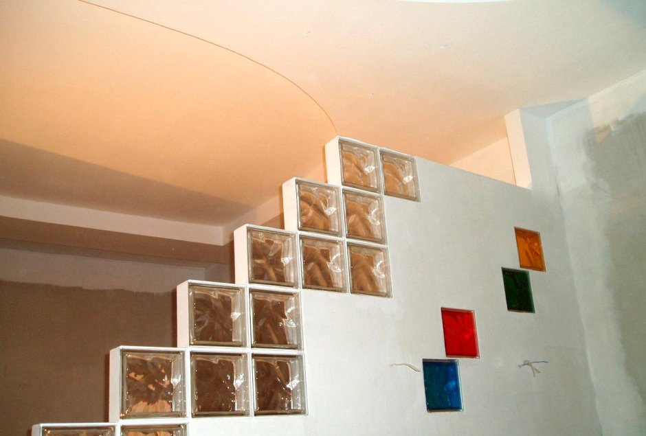 Перегородки из стеклоблоков и стеклопрофилита