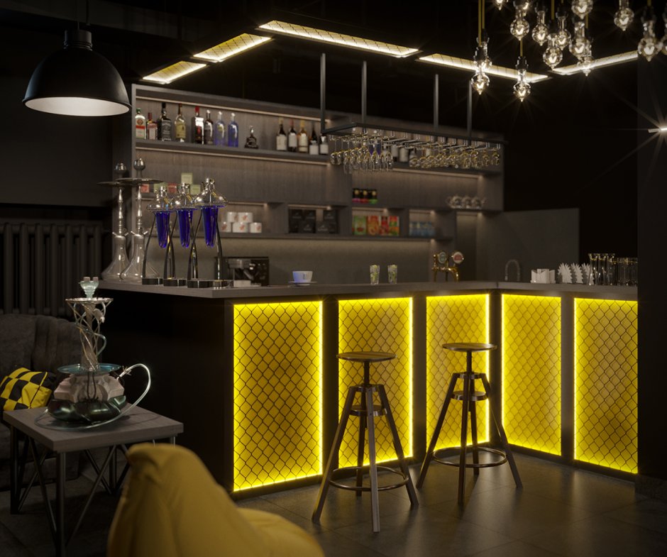 Барные стойки в кальянных