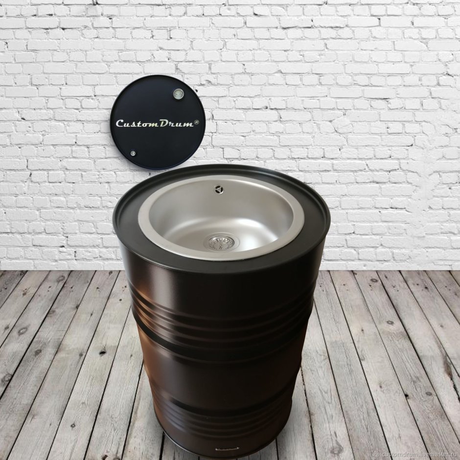 Мойка из металлической бочки