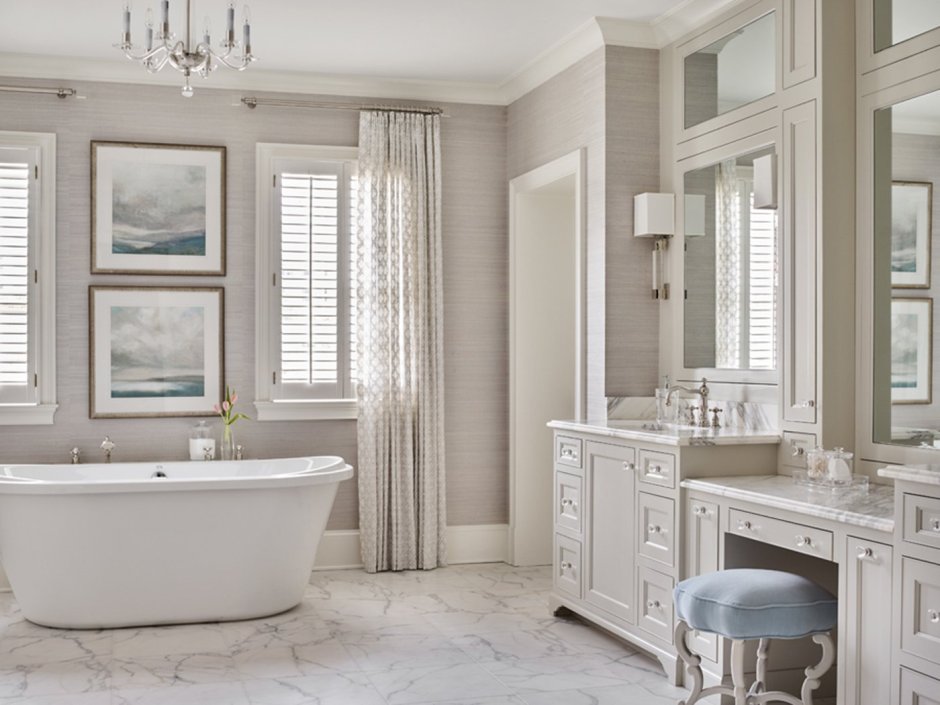 Ванная в стиле американская классика