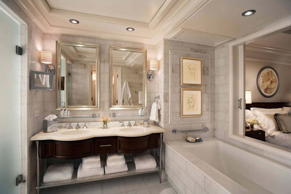 Ванная комната в стиле американская классика