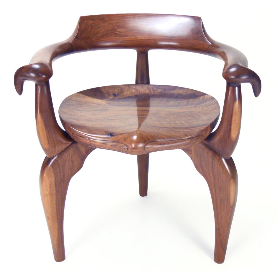 Табурет деревянный вращающийся