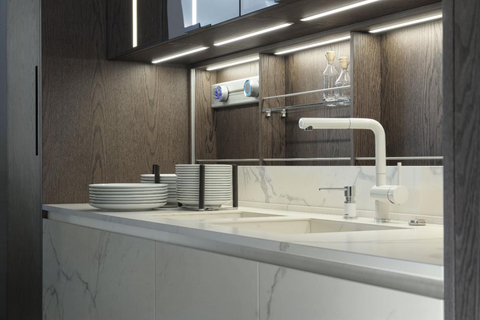 Фартук для кухни в скандинавском стиле