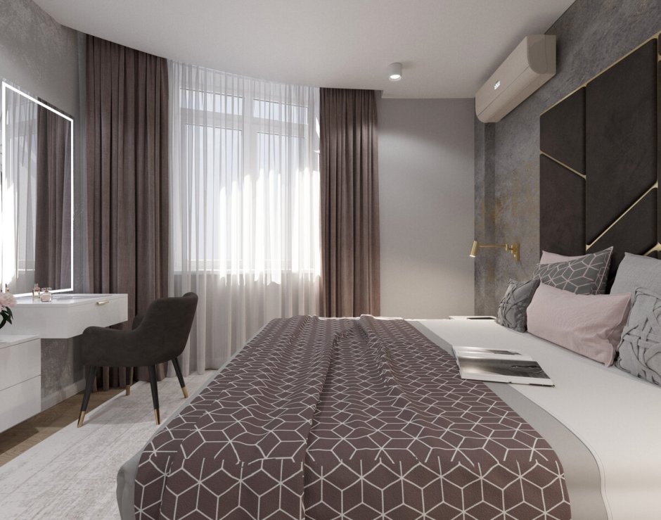 Гостиная в коричневом цвете