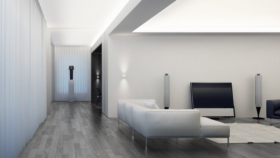 Проходная гостиная с тремя дверями