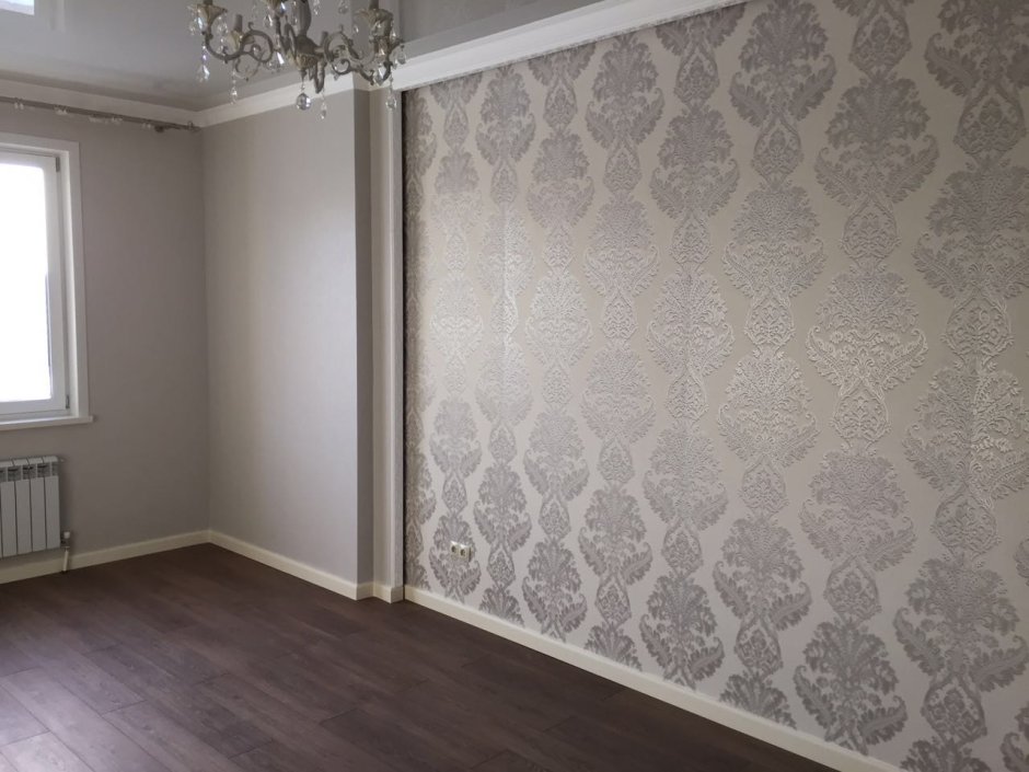 Одинаковые обои в кухне и комнате