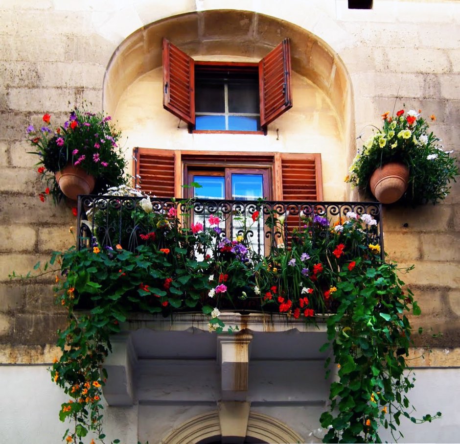 Цветы на балконе